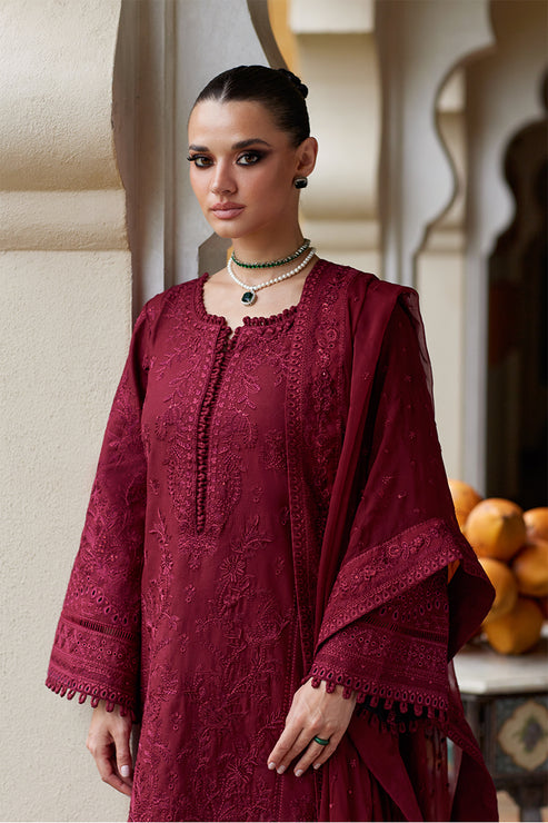 Gulaal | Luxury Lawn 25 | Nigella M Maroon Lawn