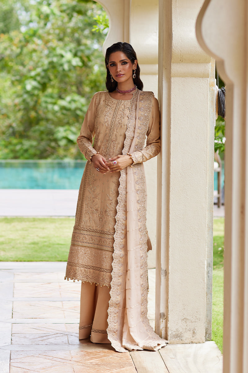 Gulaal | Luxury Lawn 25 | Daphne XS Beige Lawn