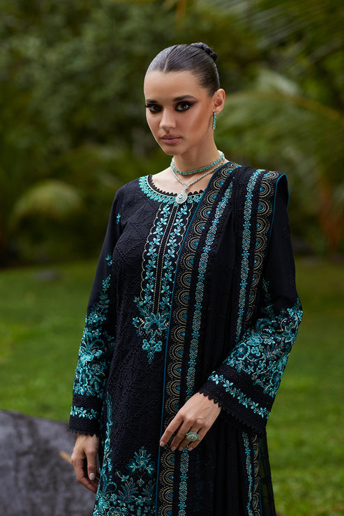 Gulaal | Luxury Lawn 25 | Scilla M Black Lawn