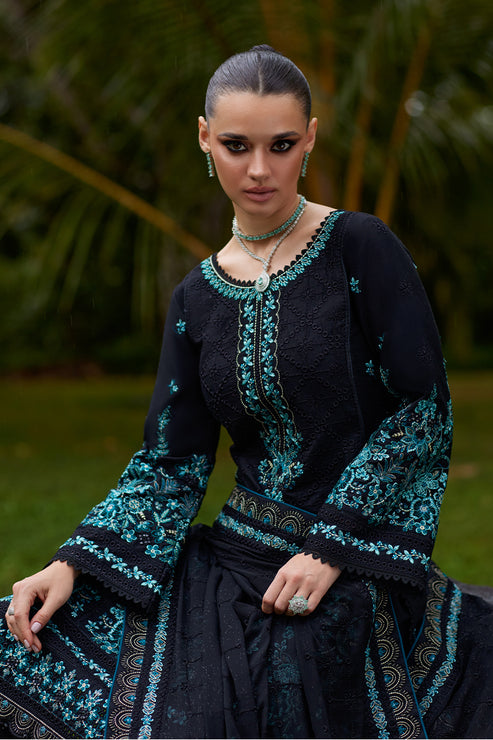 Gulaal | Luxury Lawn 25 | Scilla L Black Lawn