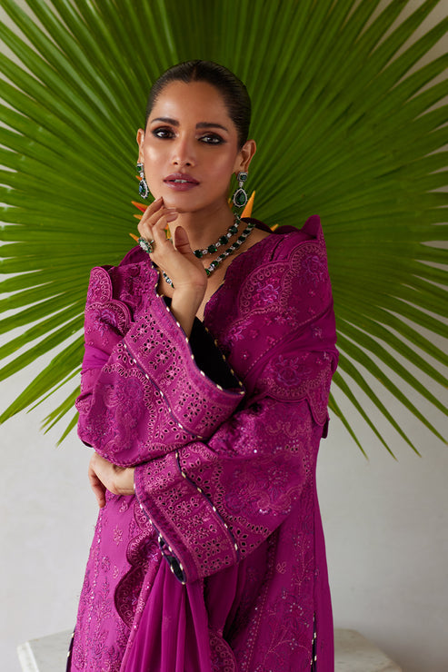Gulaal | Luxury Lawn 25 | Hazel M Magenta Lawn