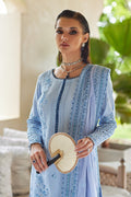 Gulaal | Luxury Lawn 25 | Azalea M Blue Lawn