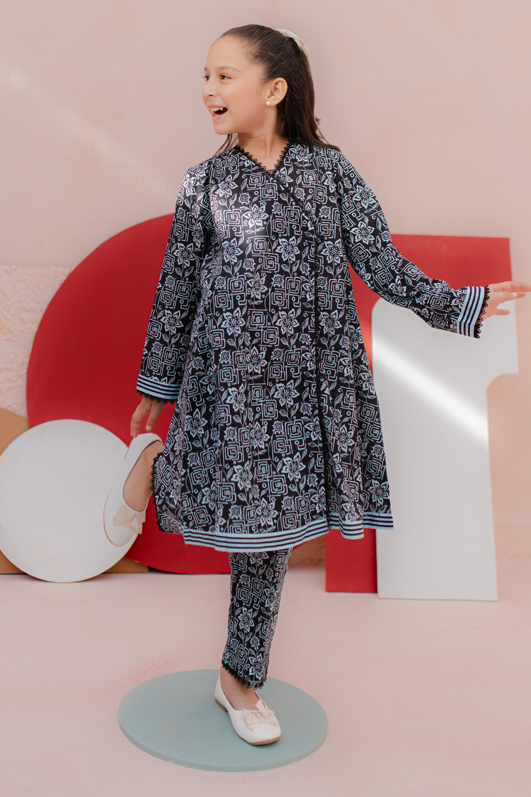 Zellbury Girls | 2 Piece Cambric | Kurta Trouser - 2680 -  Zellbury Girls Essential Pret -  Saira Sultan
