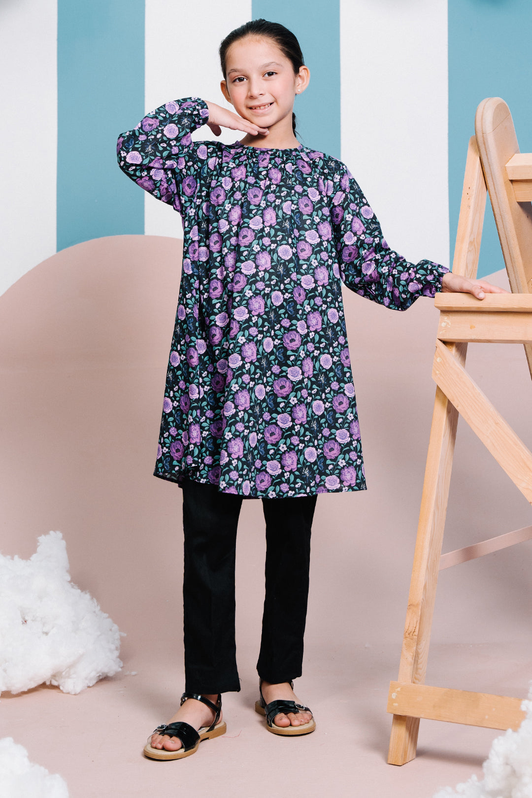Zellbury Girls | 1 Piece Lawn | Kurta - 1386 -  Zellbury Girls Essential Pret -  Saira Sultan