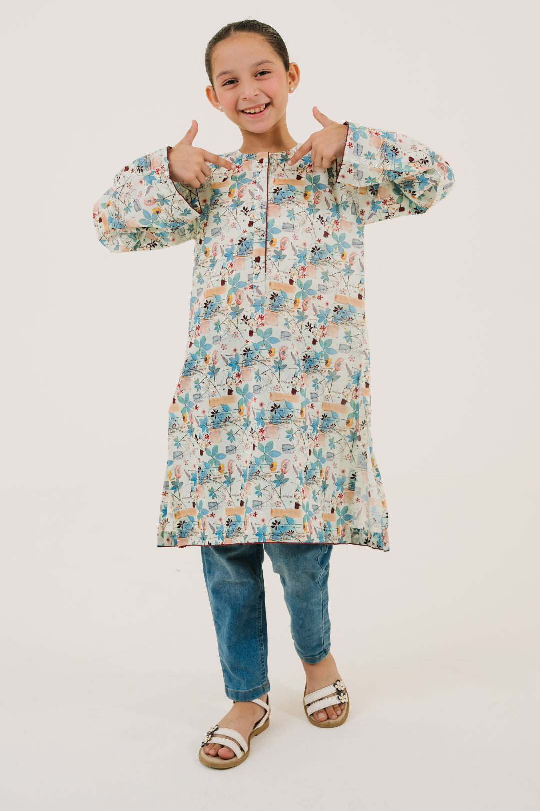 Zellbury Girls | 1 Piece Lawn | Kurta - 1436 -  Zellbury Girls Essential Pret -  Saira Sultan