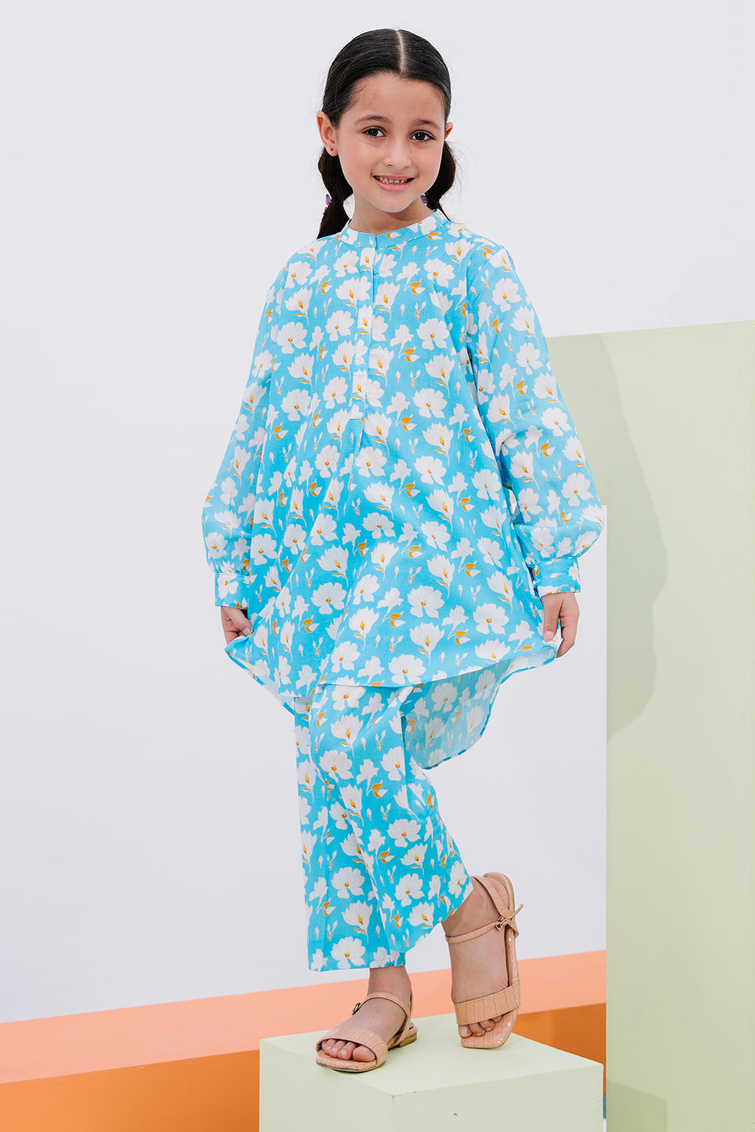 Zellbury Girls | 2 Piece Lawn | Kurta Trouser - 2462 -  Zellbury Girls Essential Pret -  Saira Sultan