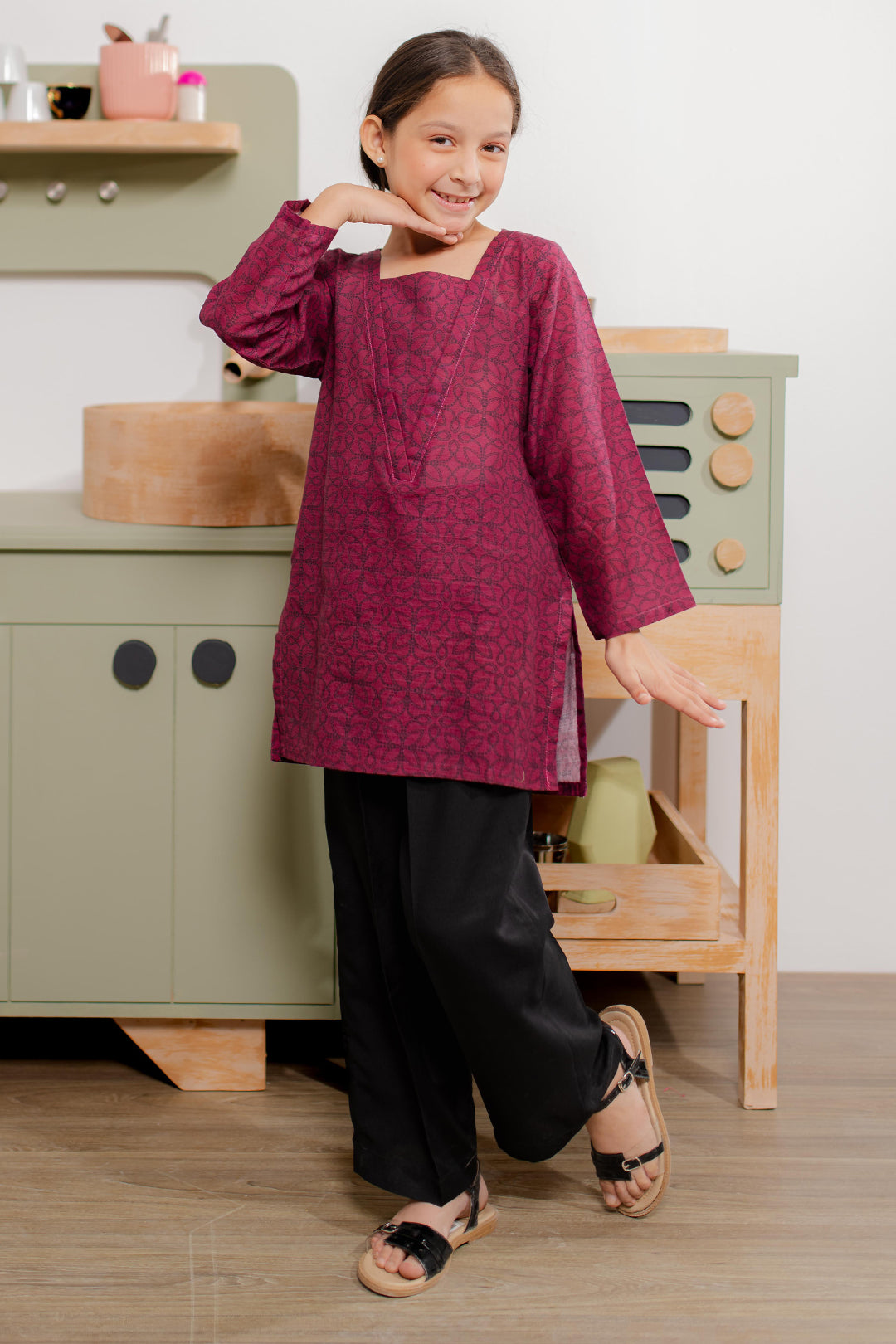 Zellbury Girls | 1 Piece Khaddar | Kurta - 1170 -  Zellbury Girls Essential Pret -  Saira Sultan
