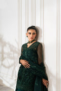 Azzal | Mishri Formals | Ghazal XL Bottle Green Organza