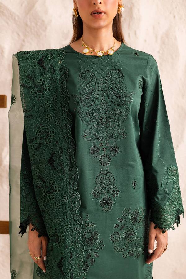 Marjjan | Guzel Lawn | SMC 206-B (Green) - Pakistani Designer Dress - by Marjjan - Type : Ladies Clothes - 100% Original at Saira Sultan