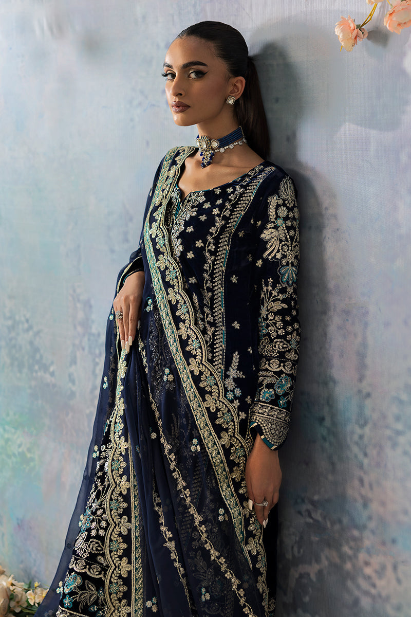 Gulaal | Celeste Velvet 24 | Azure - Pakistani Designer Dress - by Gulaal | Type: Ladies Clothes - 100% Original at Saira Sultan