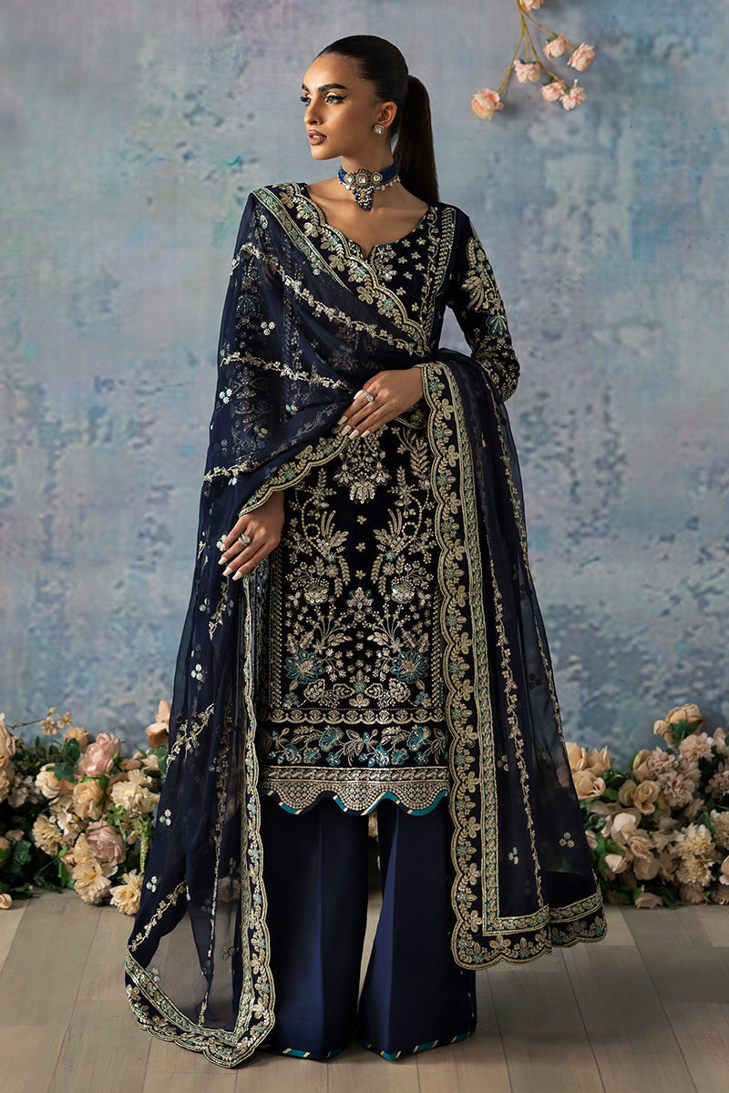 Gulaal | Celeste Velvet 24 | Azure - Pakistani Designer Dress - by Gulaal | Type: Ladies Clothes - 100% Original at Saira Sultan