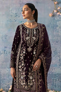 Gulaal | Celeste Velvet 24 | Plum - Pakistani Designer Dress - by Gulaal | Type: Ladies Clothes - 100% Original at Saira Sultan