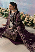 Gulaal | Celeste Velvet 24 | Plum - Pakistani Designer Dress - by Gulaal | Type: Ladies Clothes - 100% Original at Saira Sultan