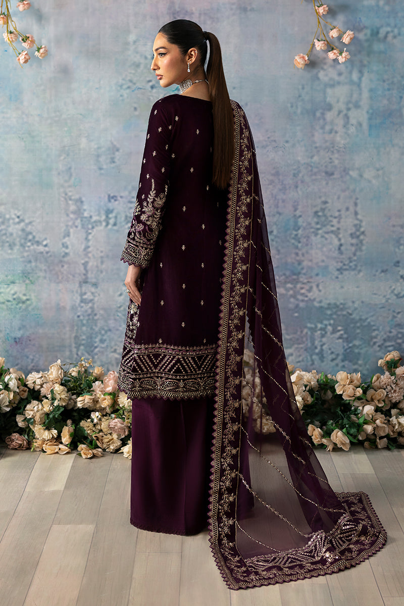 Gulaal | Celeste Velvet 24 | Plum - Pakistani Designer Dress - by Gulaal | Type: Ladies Clothes - 100% Original at Saira Sultan