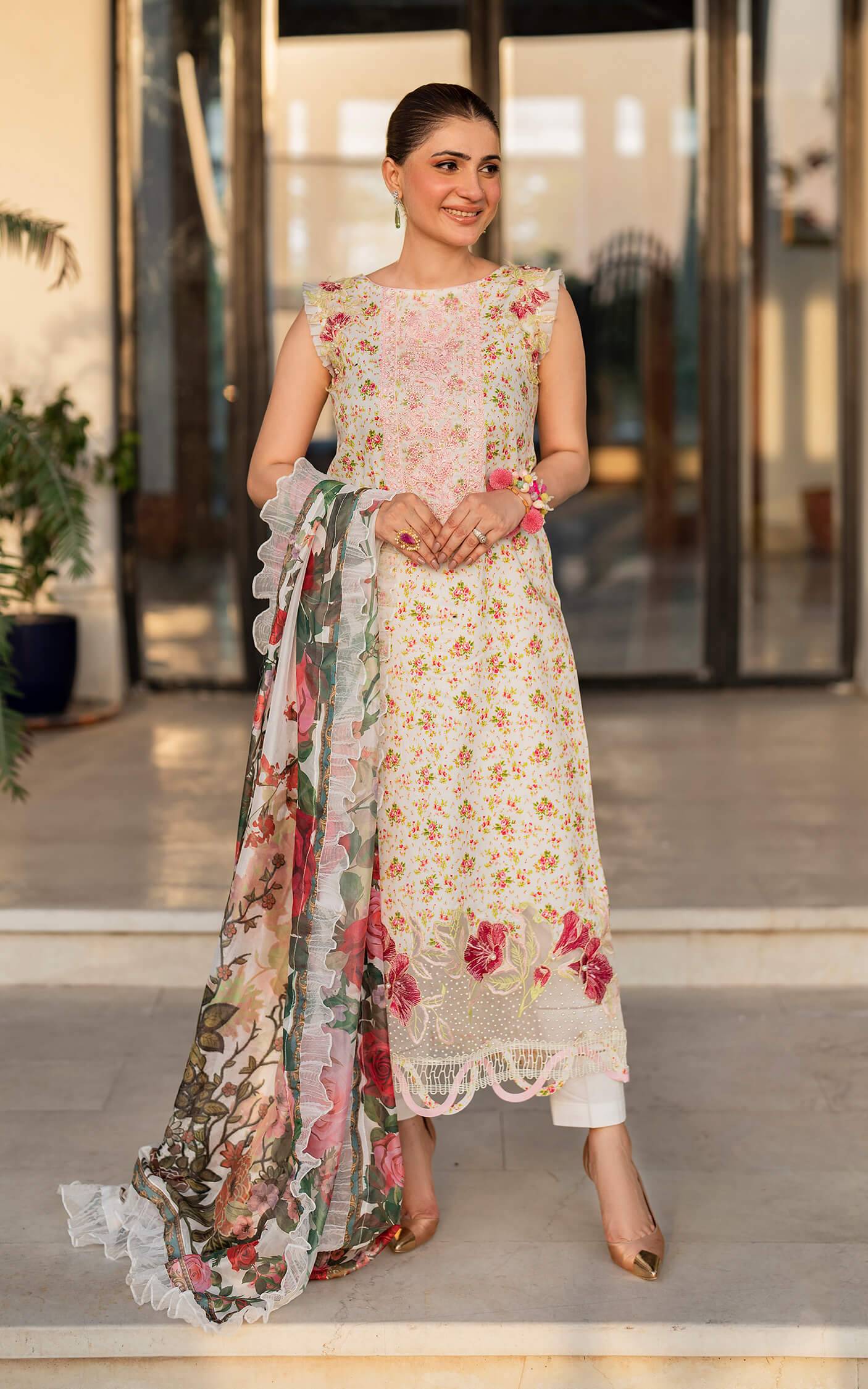 Asifa and Nabeel | Meraki Summer Vol 2 | Gulnar MK-15 - Pakistani Designer Dress - by Asifa and Nabeel | Type: Luxury - 100% Original at Saira Sultan