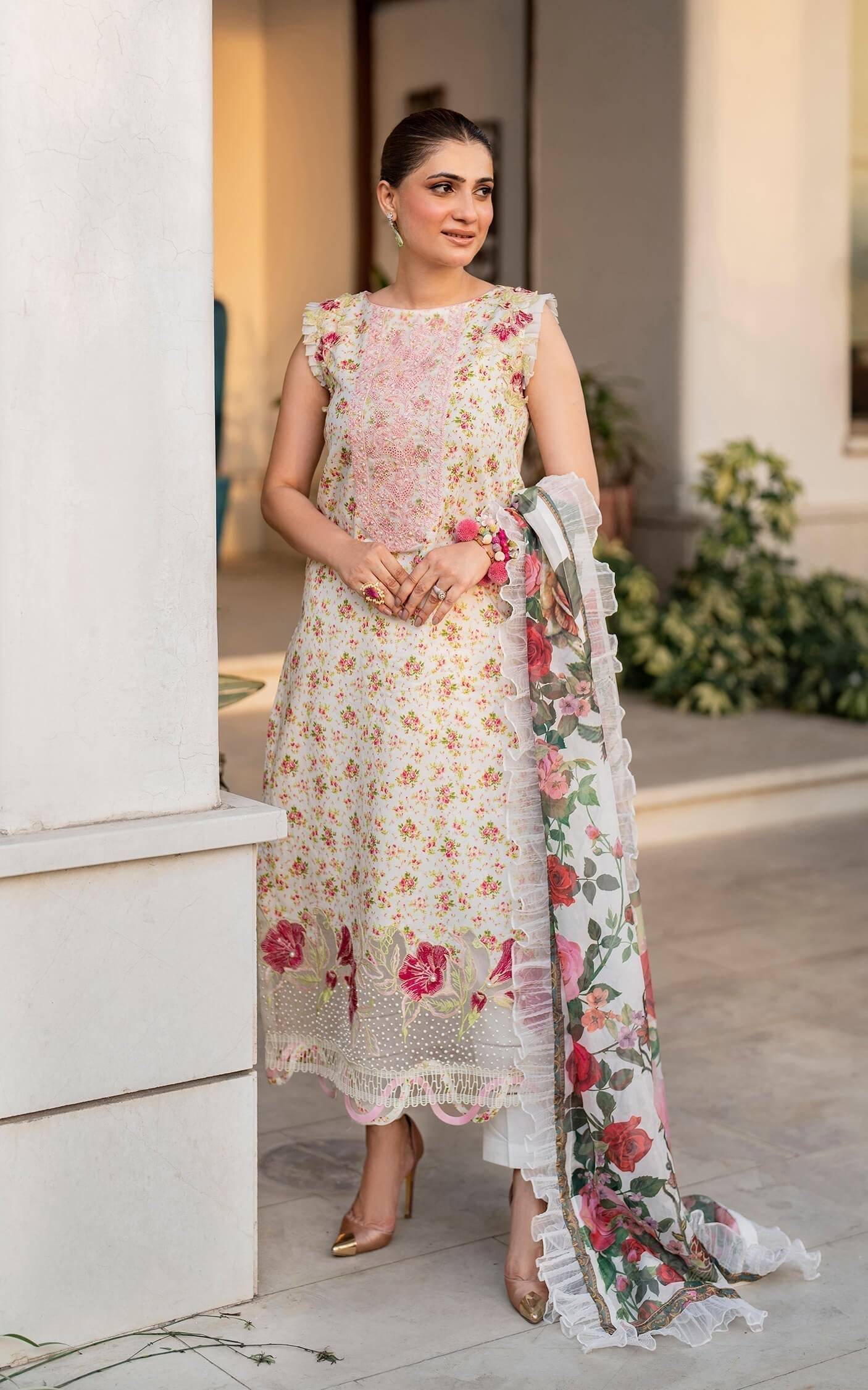 Asifa and Nabeel | Meraki Summer Vol 2 | Gulnar MK-15 - Pakistani Designer Dress - by Asifa and Nabeel | Type: Luxury - 100% Original at Saira Sultan