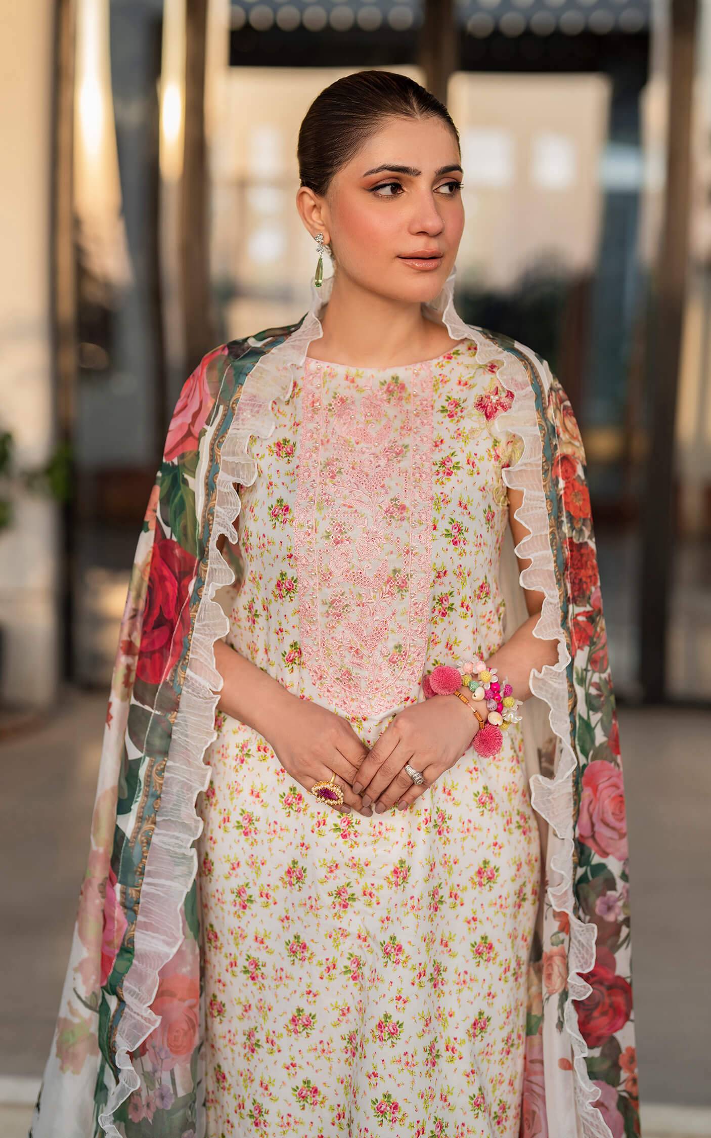 Asifa and Nabeel | Meraki Summer Vol 2 | Gulnar MK-15 - Pakistani Designer Dress - by Asifa and Nabeel | Type: Luxury - 100% Original at Saira Sultan