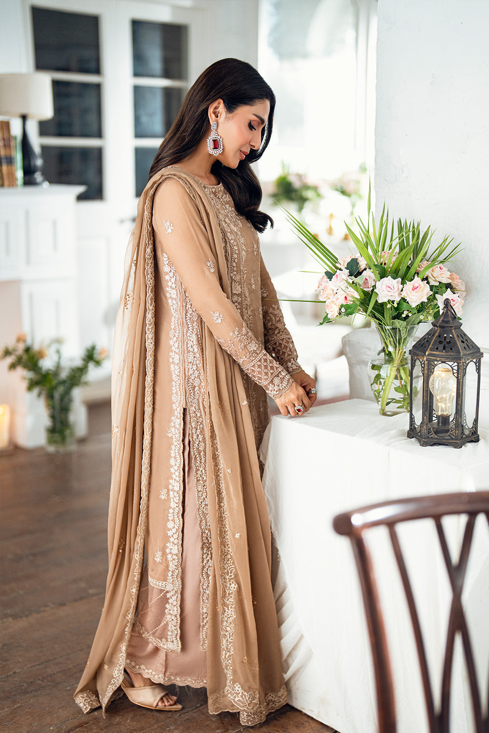 Azure | Vogue Formals | Hazel Veil L Coffee Chiffon