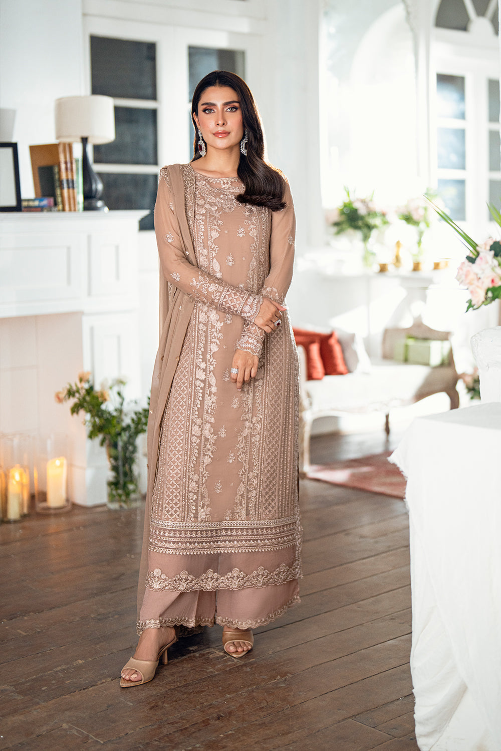 Azure | Vogue Formals | Hazel Veil XL Coffee Chiffon