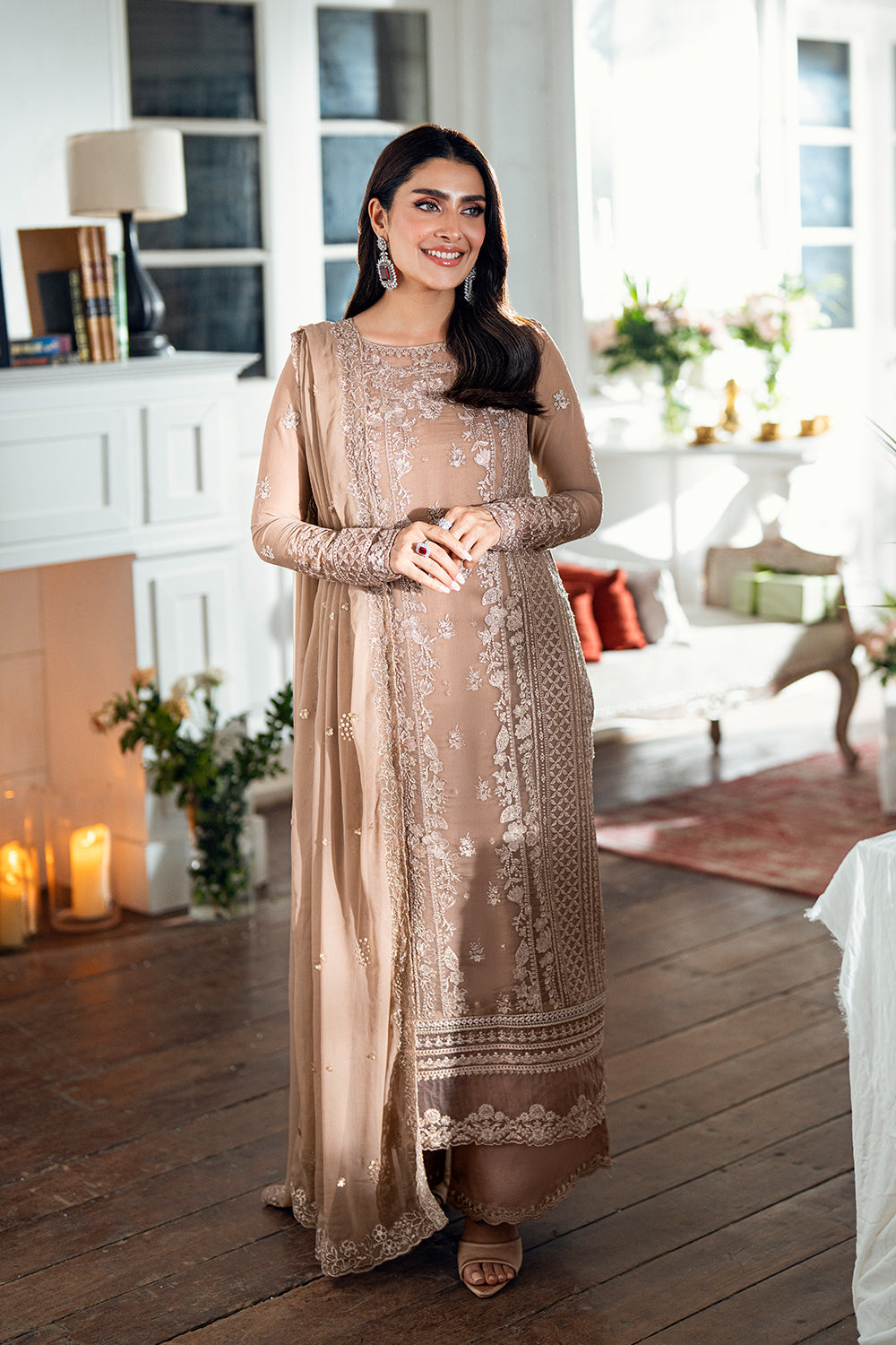 Azure | Vogue Formals | Hazel Veil XS Coffee Chiffon