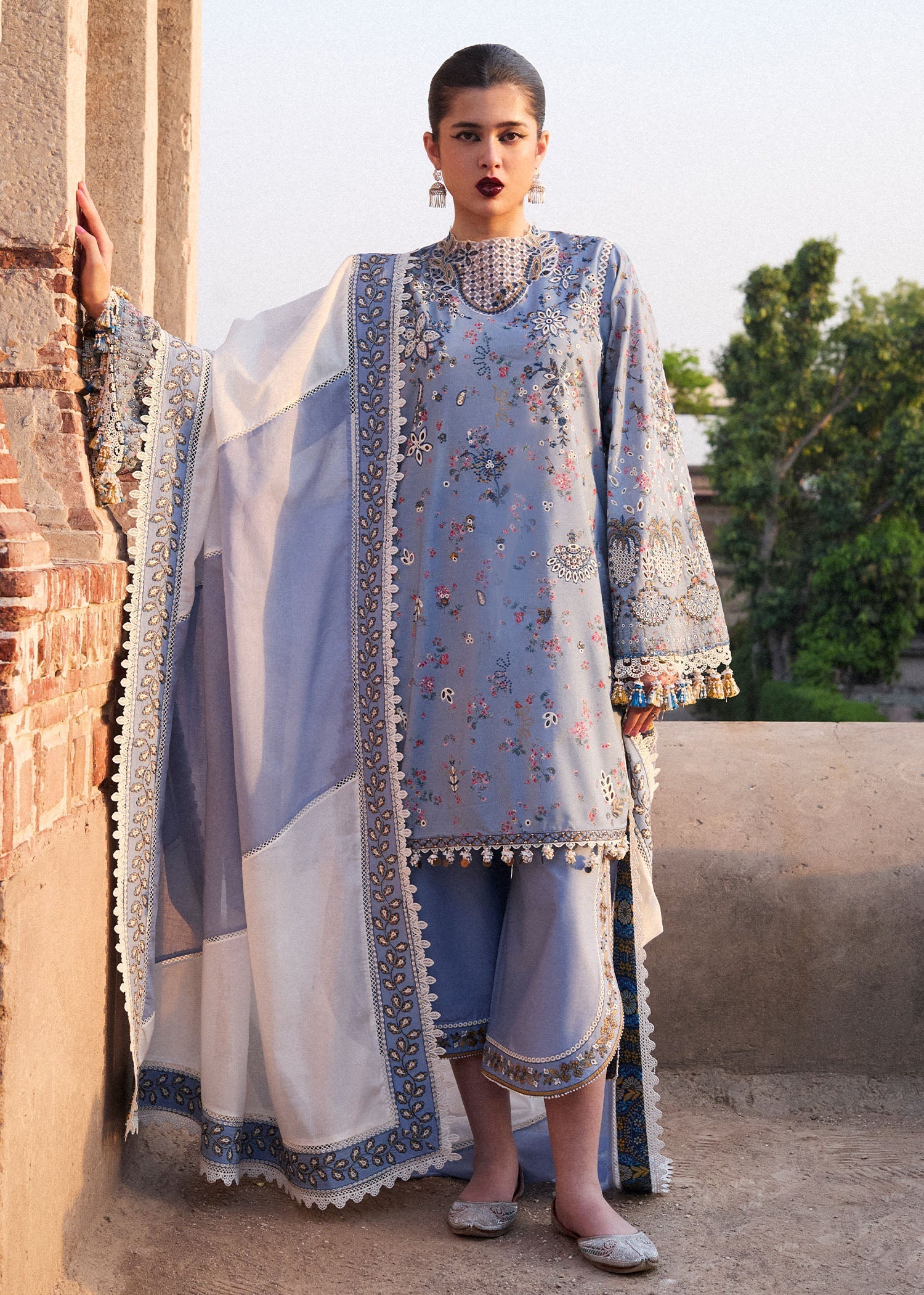 Hussain Rehar | Nirmal SS 25 | Fira L Light Lavender Lawn