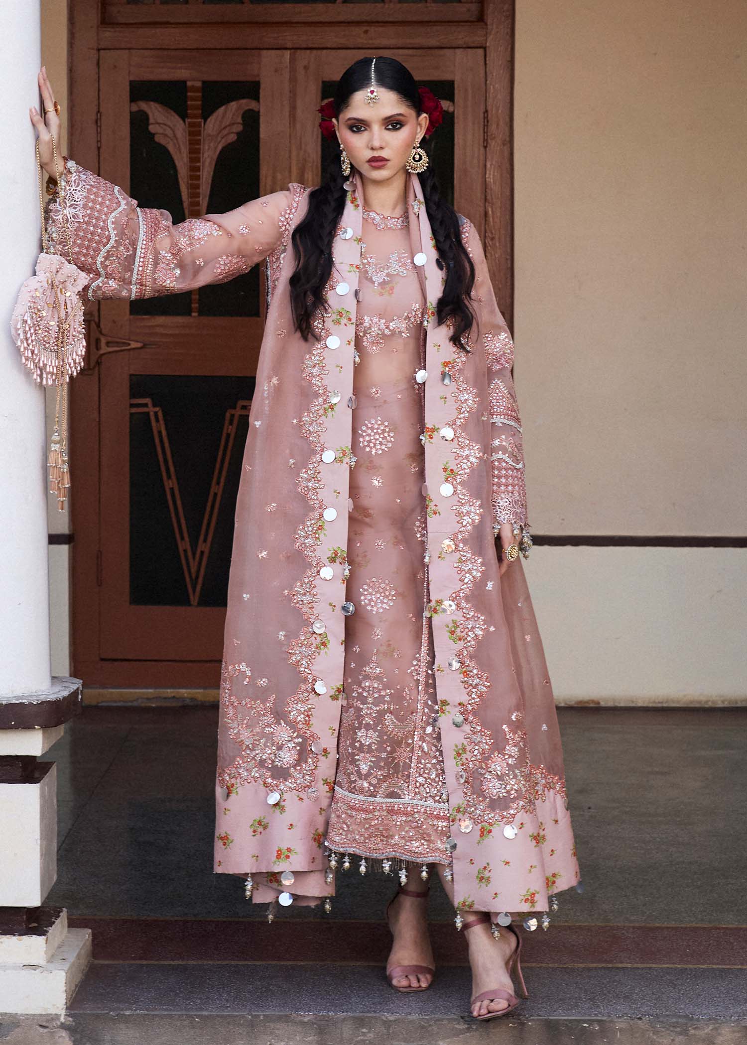 Hussain Rehar | Darlings Festive 25 | Danara XL Brownish Pink Organza