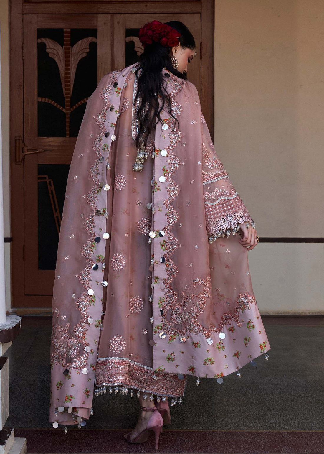 Hussain Rehar | Darlings Festive 25 | Danara XS Brownish Pink Organza
