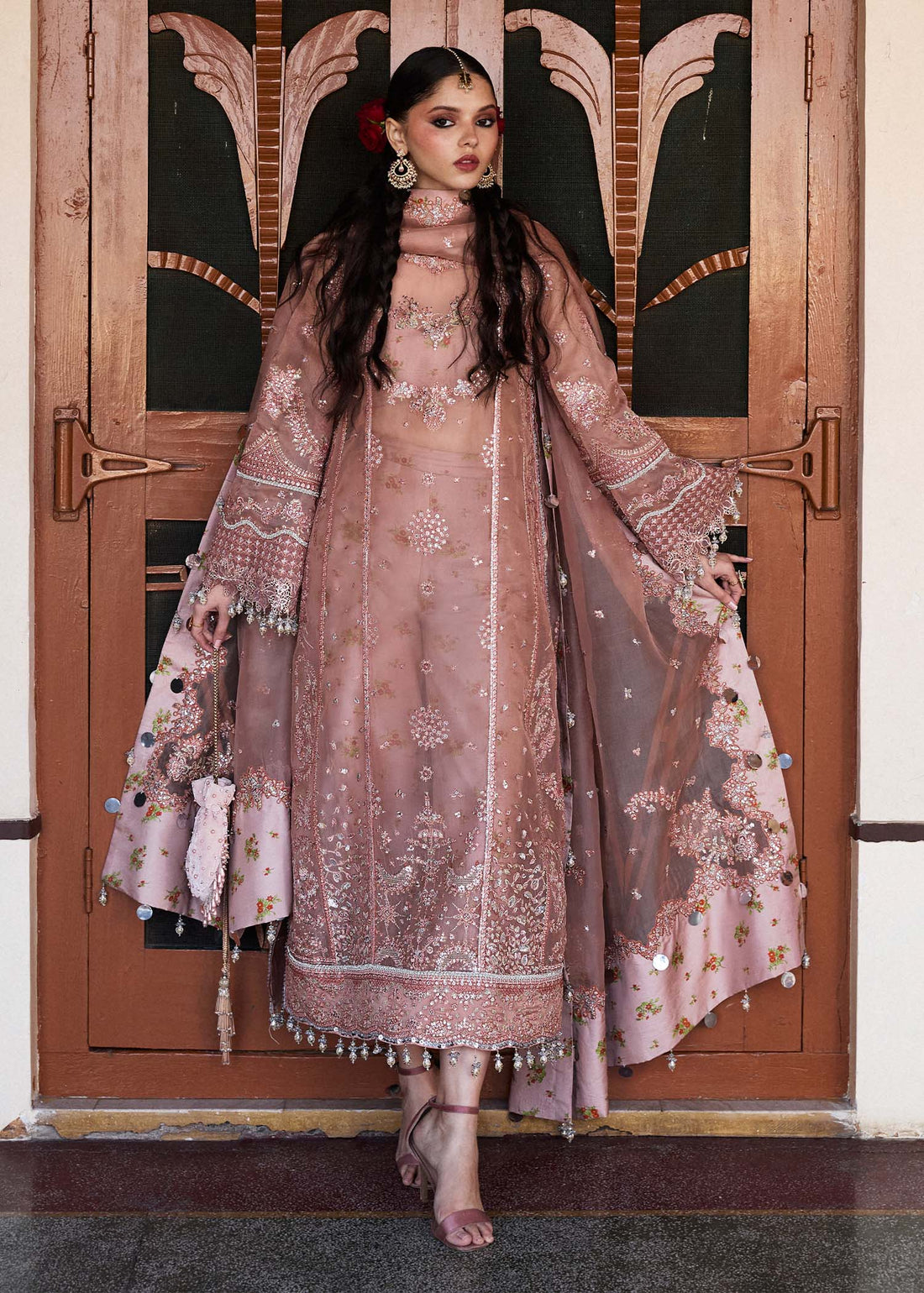 Hussain Rehar | Darlings Festive 25 | Danara XS Brownish Pink Organza