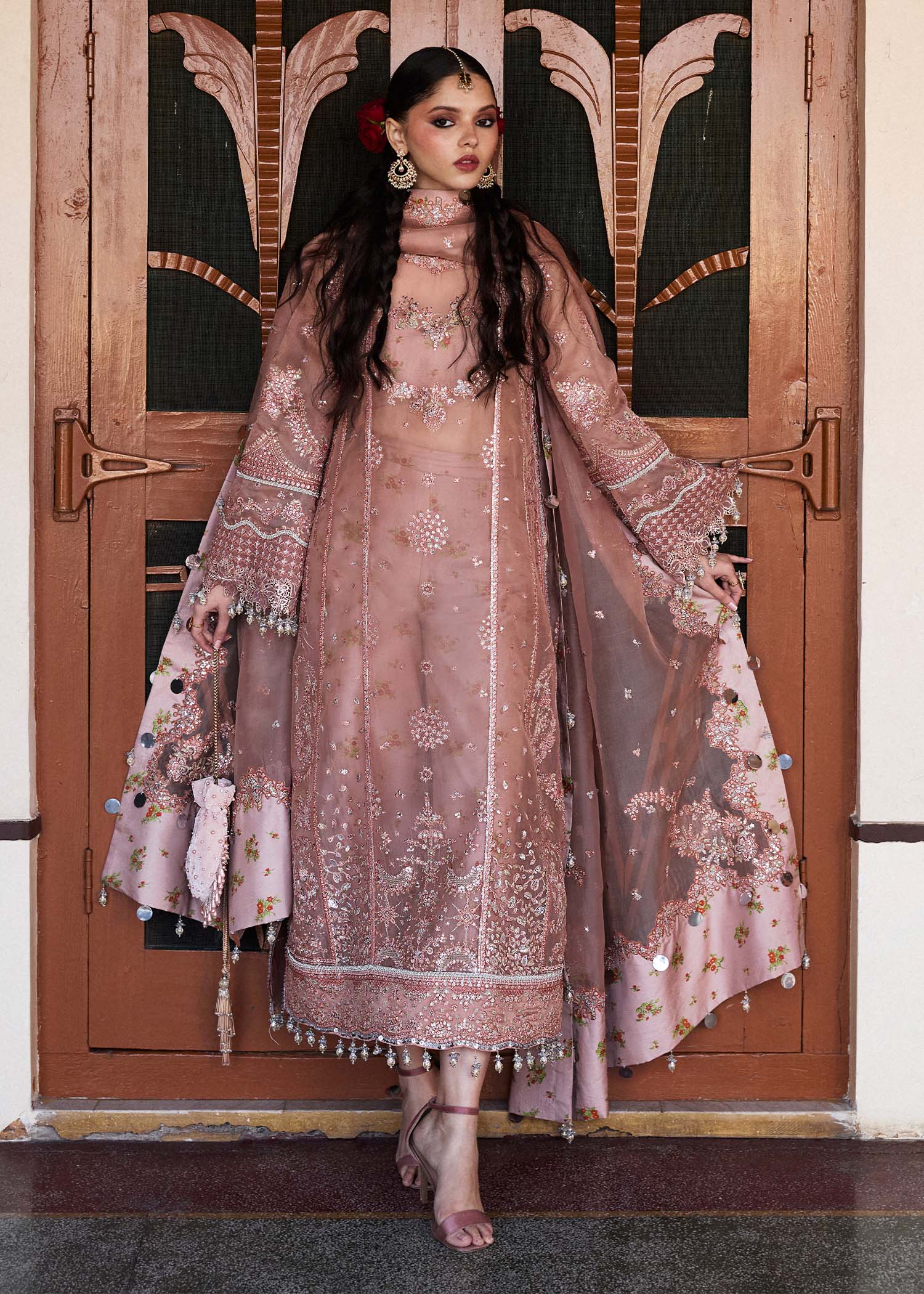 Hussain Rehar | Darlings Festive 25 | Danara XS Brownish Pink Organza