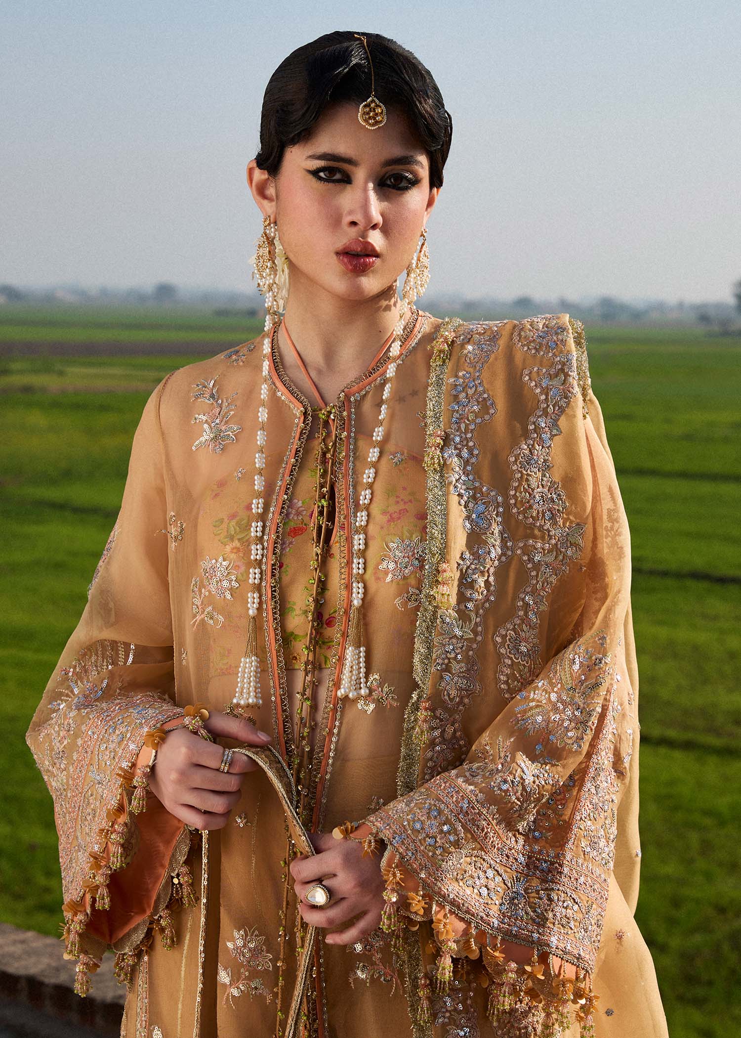 Hussain Rehar | Darlings Festive 25 | Sundal XL Mustard Organza