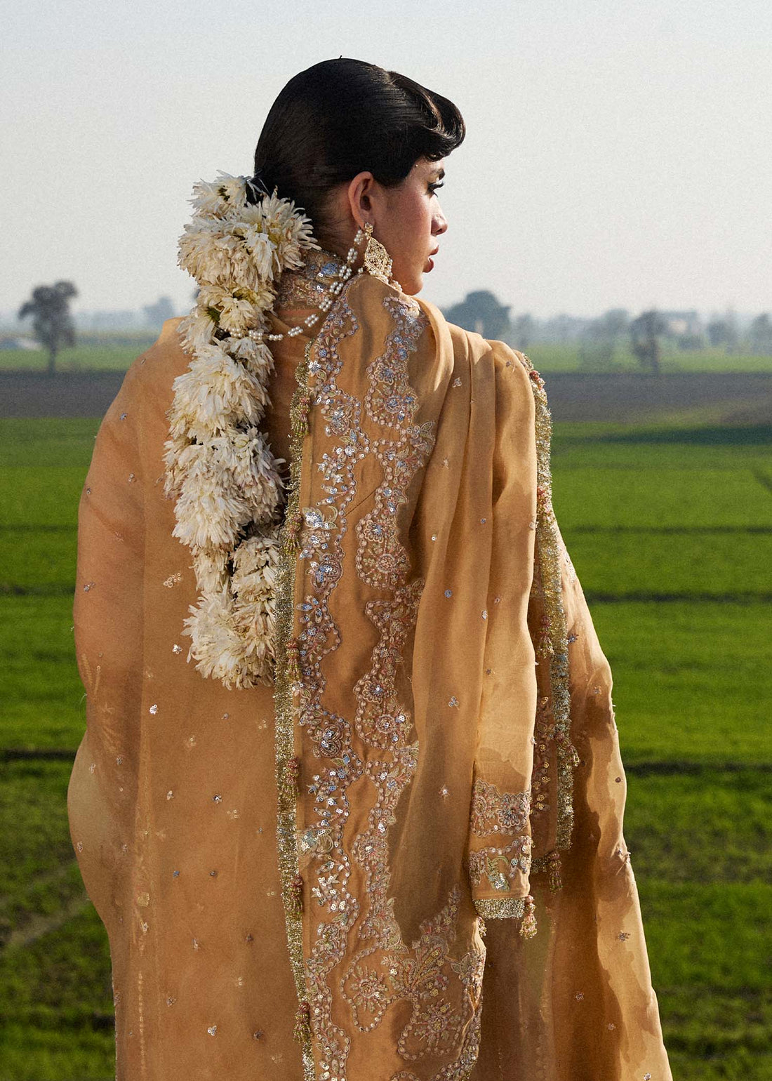 Hussain Rehar | Darlings Festive 25 | Sundal XS Mustard Organza