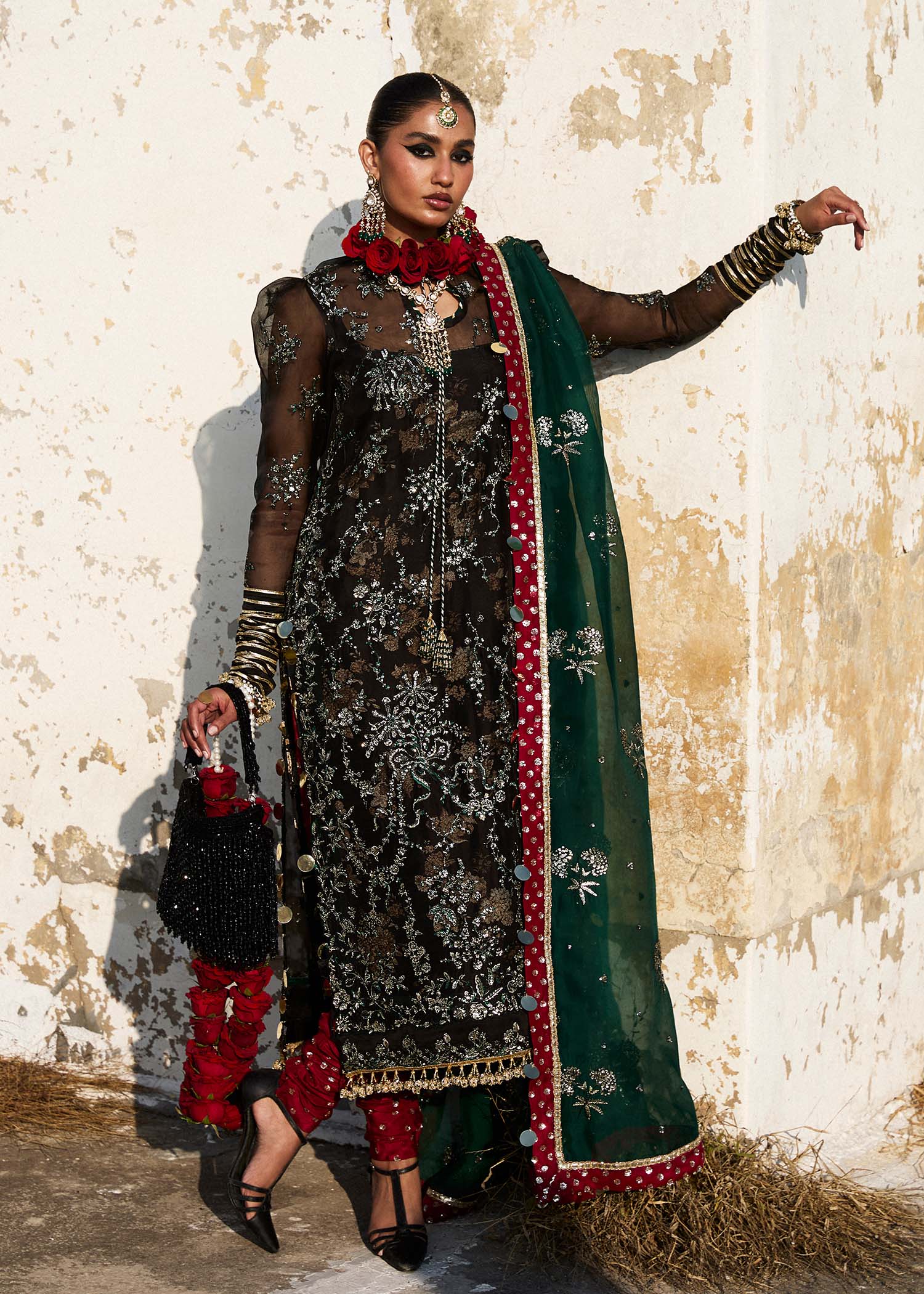 Hussain Rehar | Darlings Festive 25 | Shama S Black Organza
