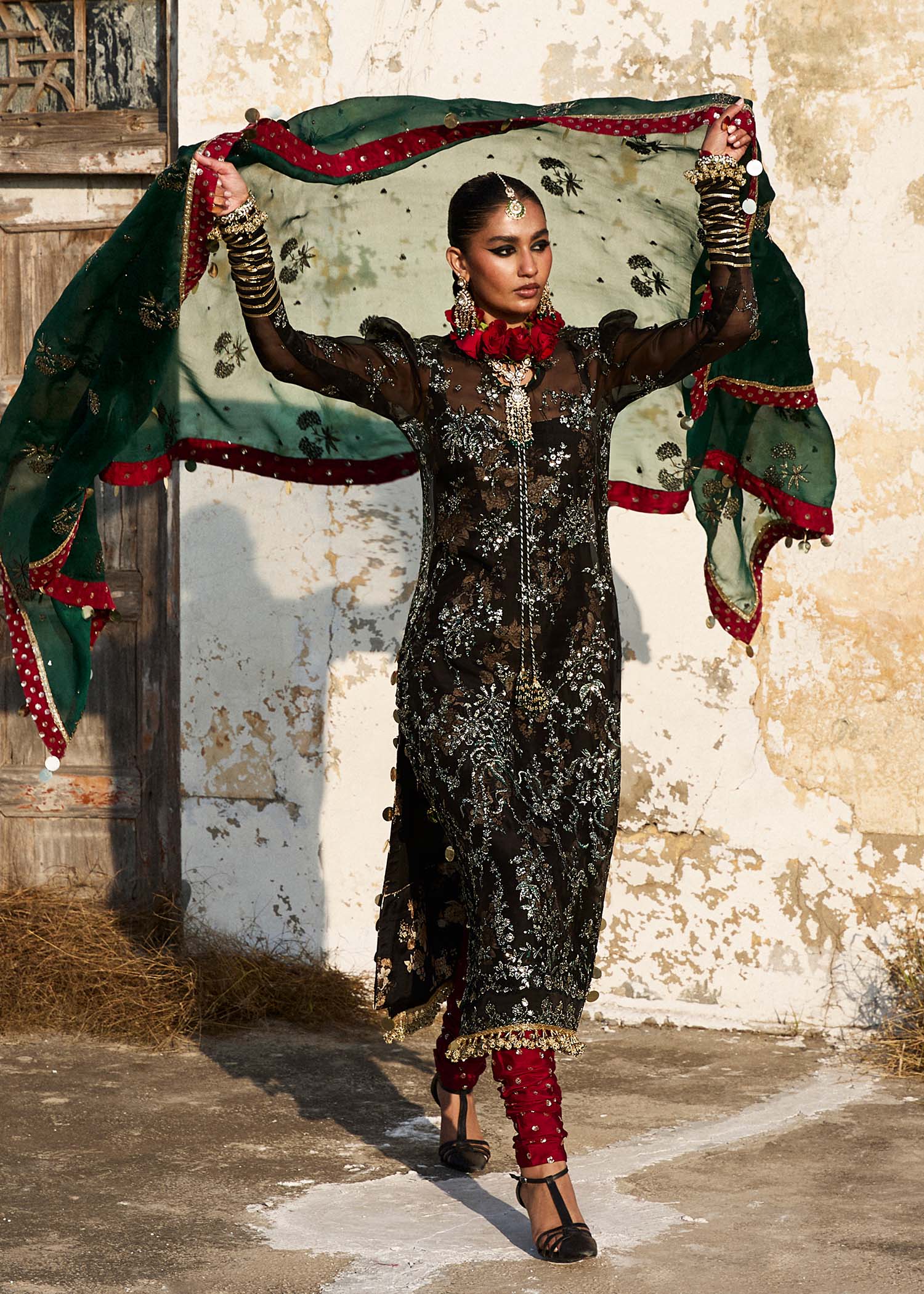 Hussain Rehar | Darlings Festive 25 | Shama L Black Organza