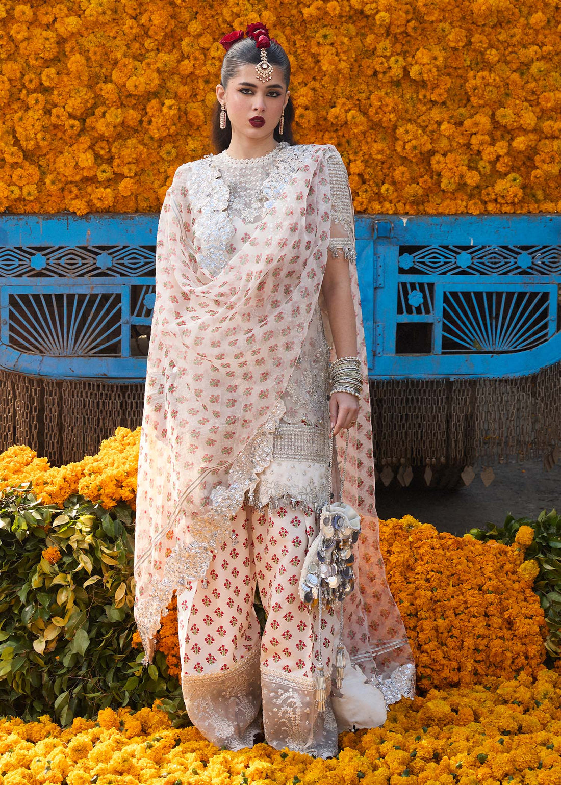 Hussain Rehar | Darlings Festive 25 | Zareen XS Ivory Organza