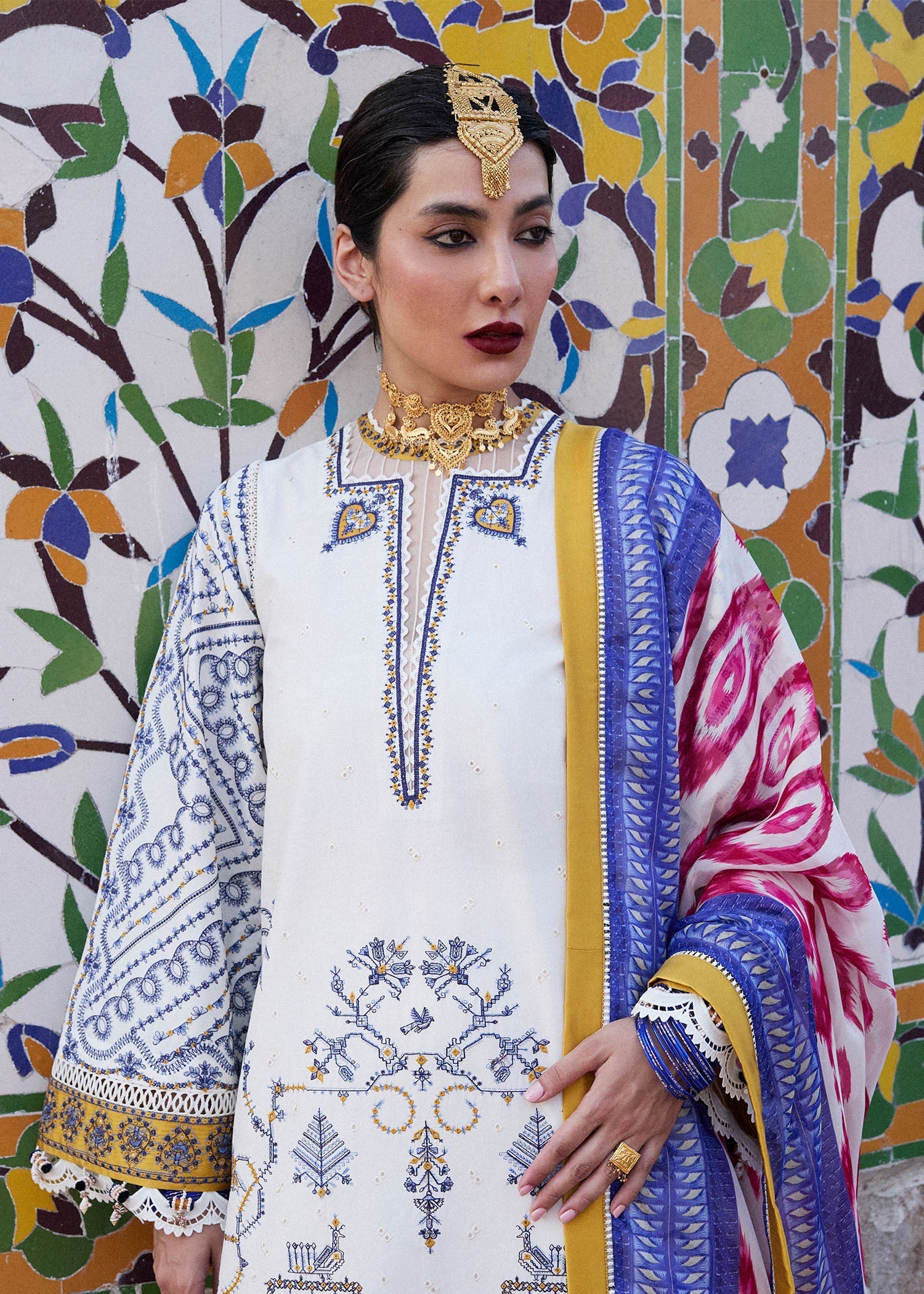 Hussain Rehar | Nirmal SS 25 | Motia L Off White Lawn