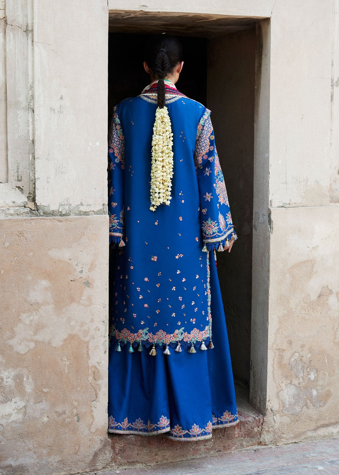 Hussain Rehar | Nirmal SS 25 | Zarqa XS Electric Blue Lawn
