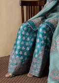 Hussain Rehar | SS Luxury Pret 25 | Artes M Ice Blue Organza