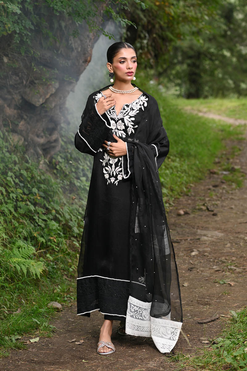 Hue Pret | Farasha Luxury Pret | Safa XS Black Pure Organza