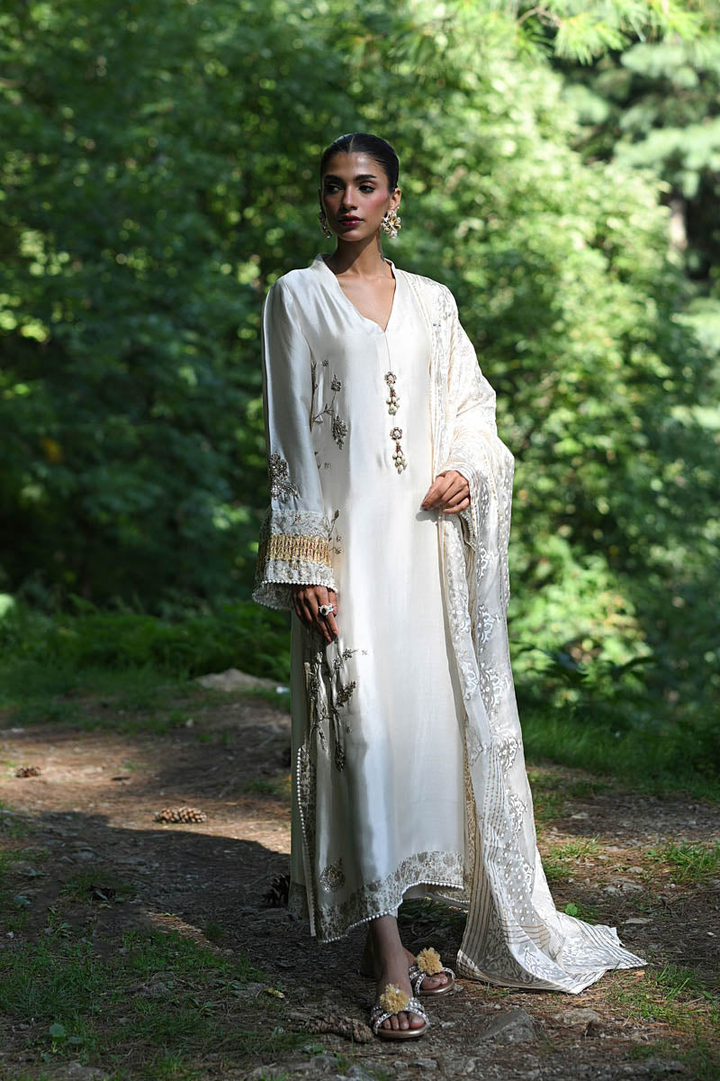 Hue Pret | Farasha Luxury Pret | Nooreh L Ivory Pure Sheesha Silk