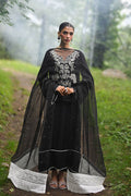 Hue Pret | Farasha Luxury Pret | Safa L Black Pure Organza