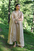 Hue Pret | Farasha Luxury Pret | AFRA XL Dusty Beige Pure Sheesha Silk