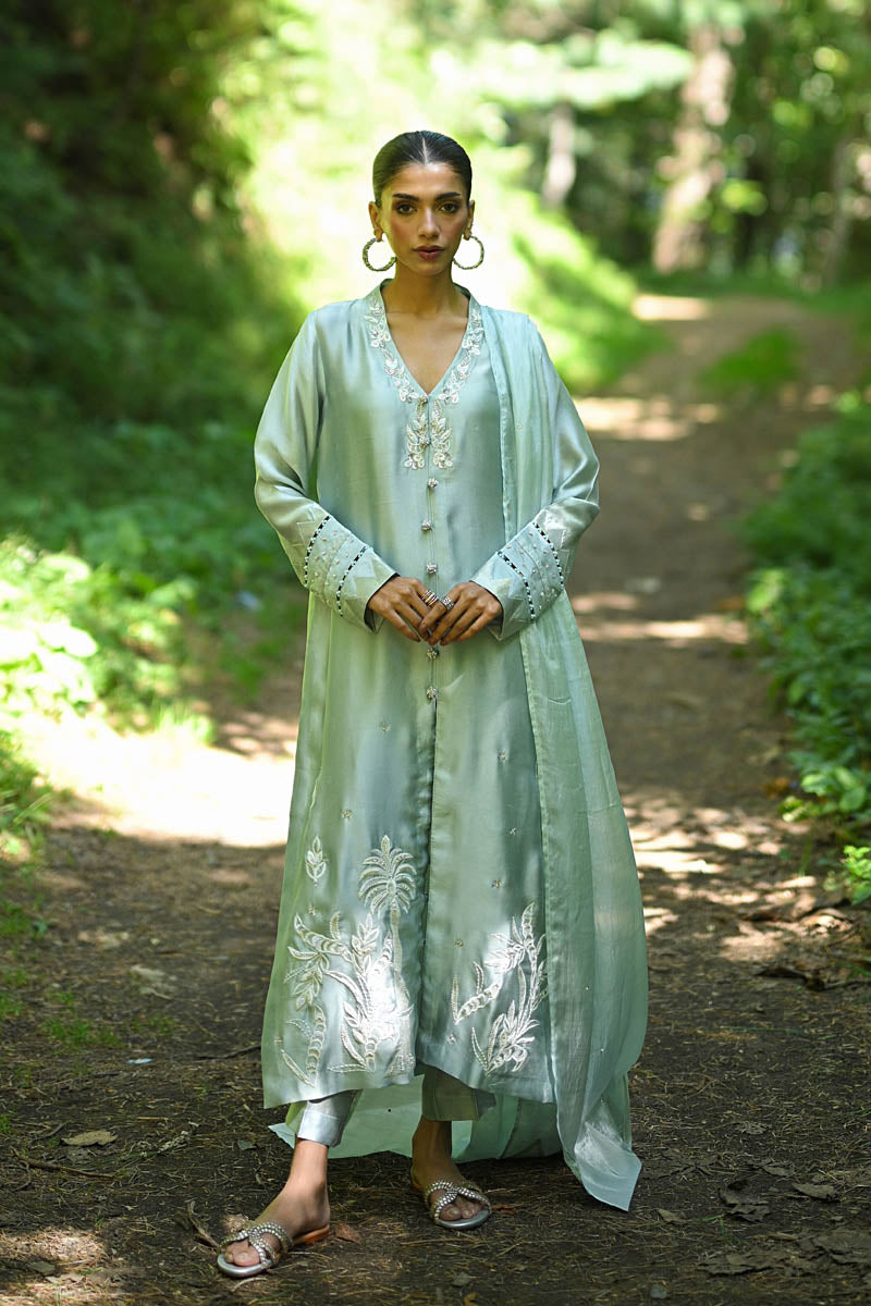 Hue Pret | Farasha Luxury Pret | Risha XS IceBery Green Pure Sheesha Silk