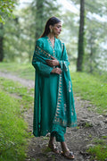 Hue Pret | Farasha Luxury Pret | Tamara L Emerald Green Pure Silk