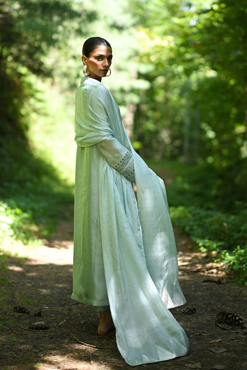 Hue Pret | Farasha Luxury Pret | Risha XS IceBery Green Pure Sheesha Silk