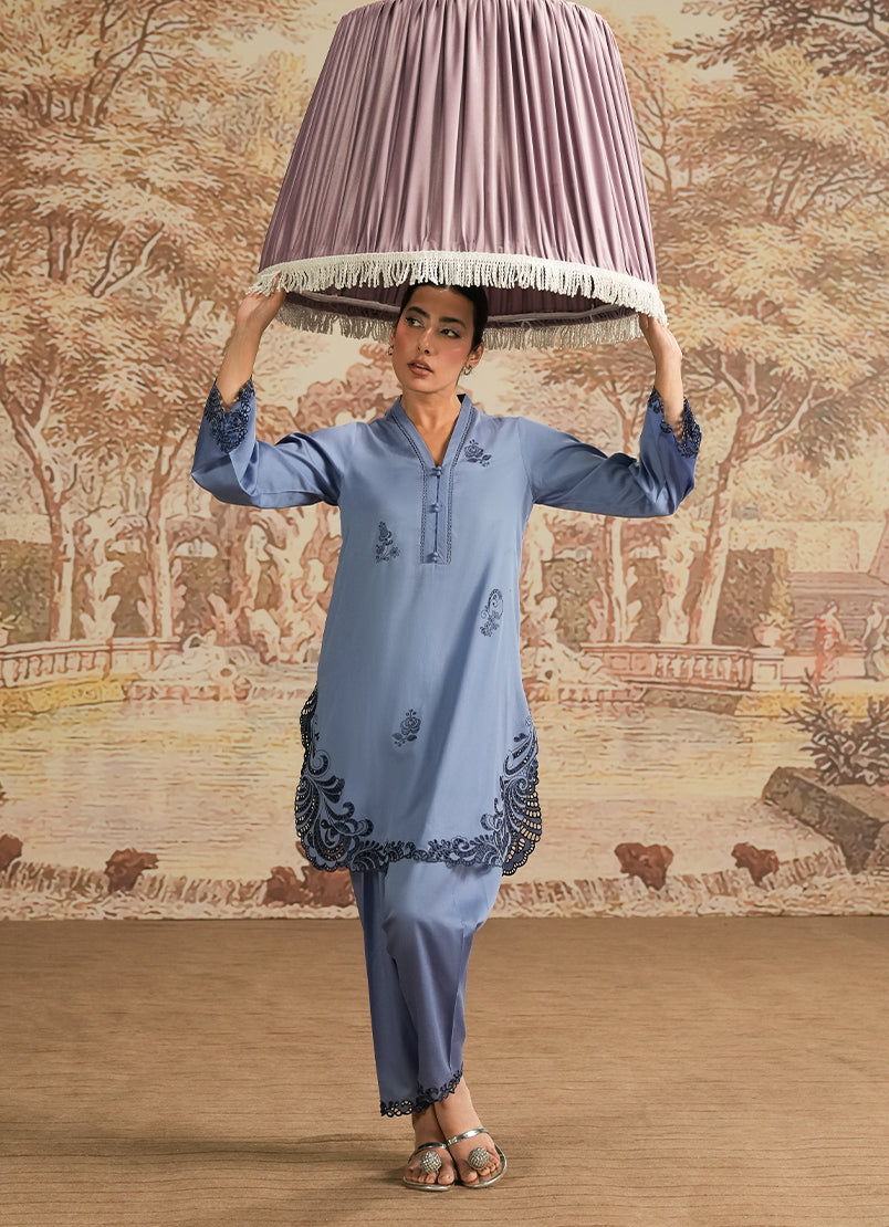 Image | Spring the Tea | ICSTE-213882-12445 M Blue Gray Cotton