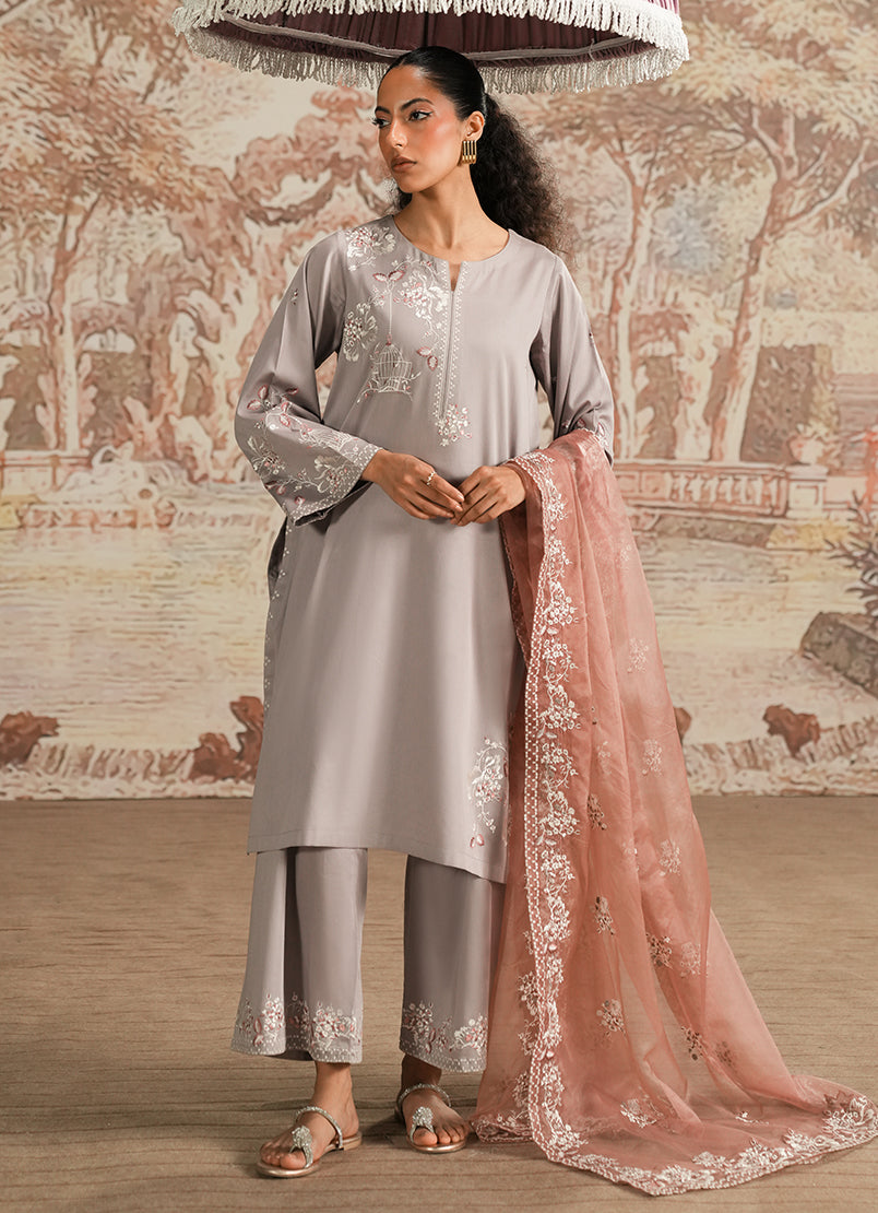 Image | Spring the Tea | ICSTE-213886-12444 XS Gray Cotton Satin