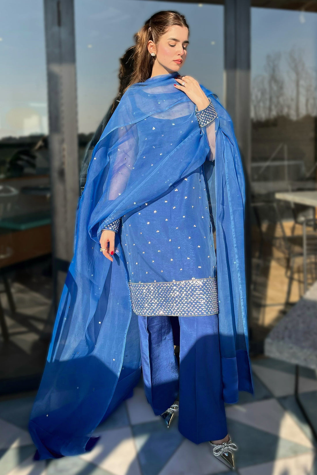 Hana | Signature Series | Azure XS Blue Organza