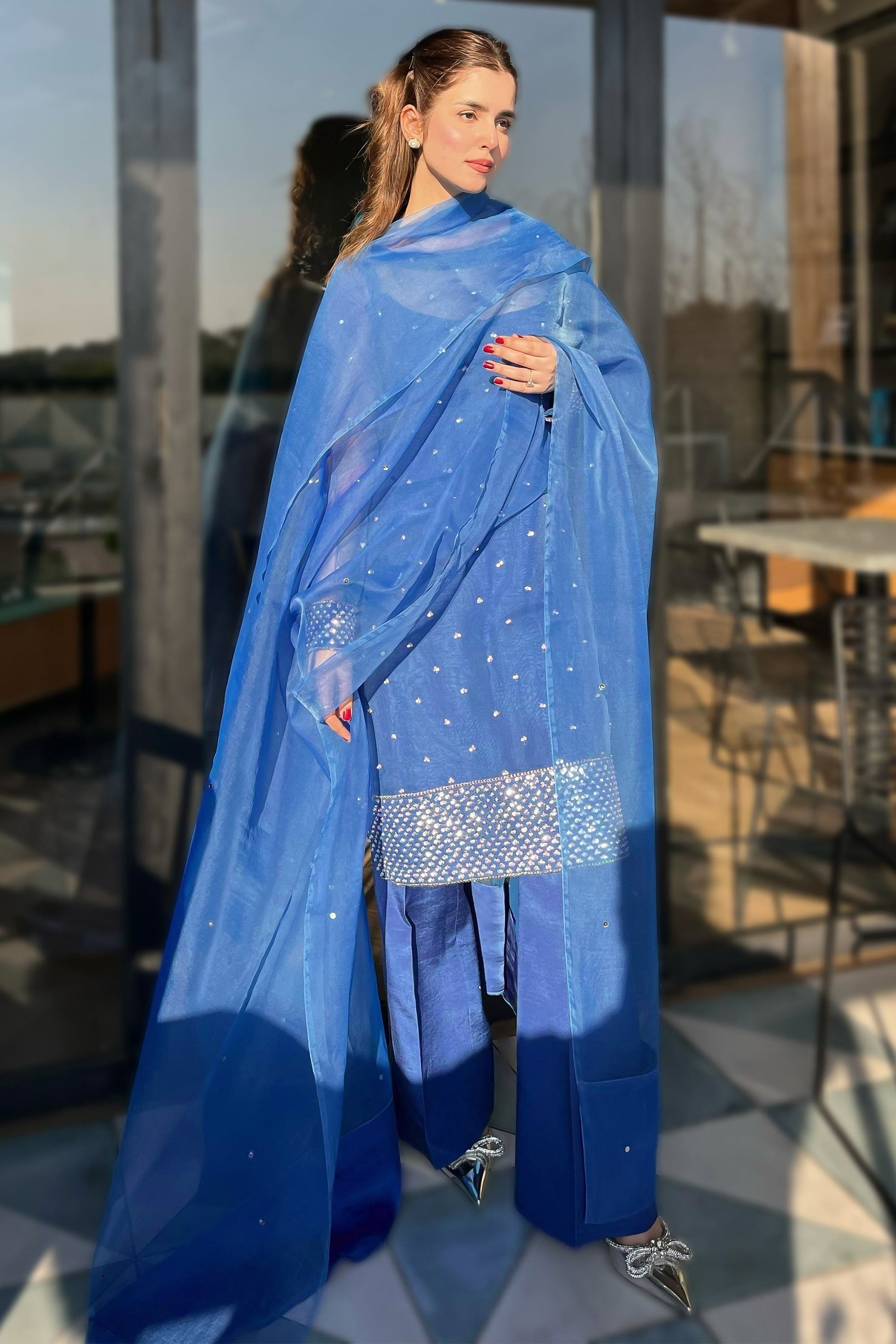 Hana | Signature Series | Azure M Blue Organza