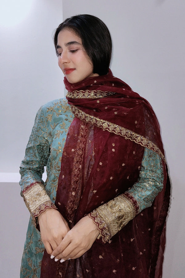 Maryum N Maria | Farisha Formals| SOPHIA - MW40088 - Pakistani Designer Dress - by Maryum N Maria - Type : Ladies Clothes - 100% Original at Saira Sultan
