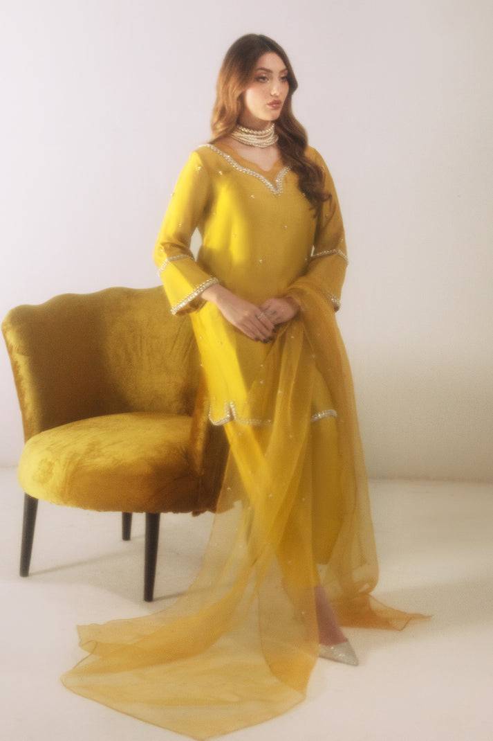 Raja Salahuddin | House of Mina | Sunshine - Pakistani Designer Dress - by Raja Salahuddin | Type: Ladies Clothes - 100% Original at Saira Sultan